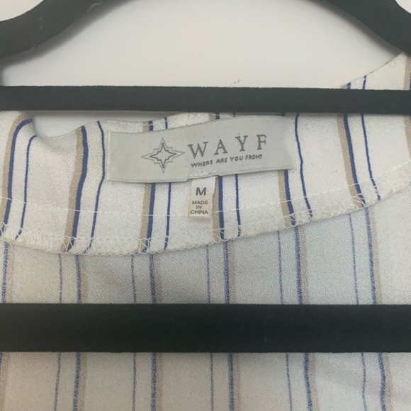 WAYF stripe top with tie front - Picture 7 of 8